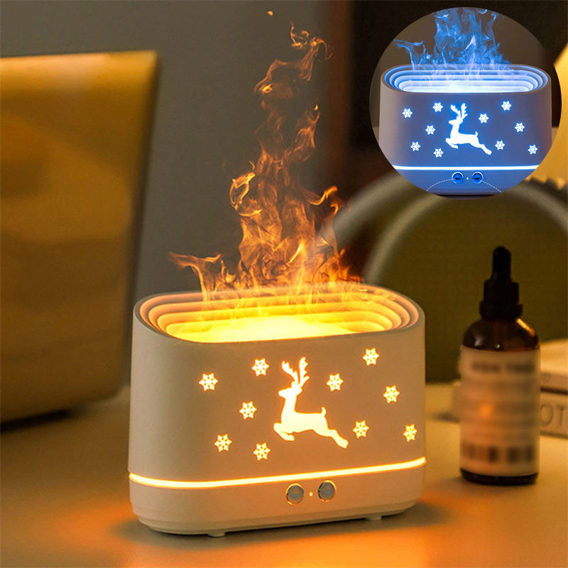 Flame Humidifier with Atmosphere Lamp for Home Decor