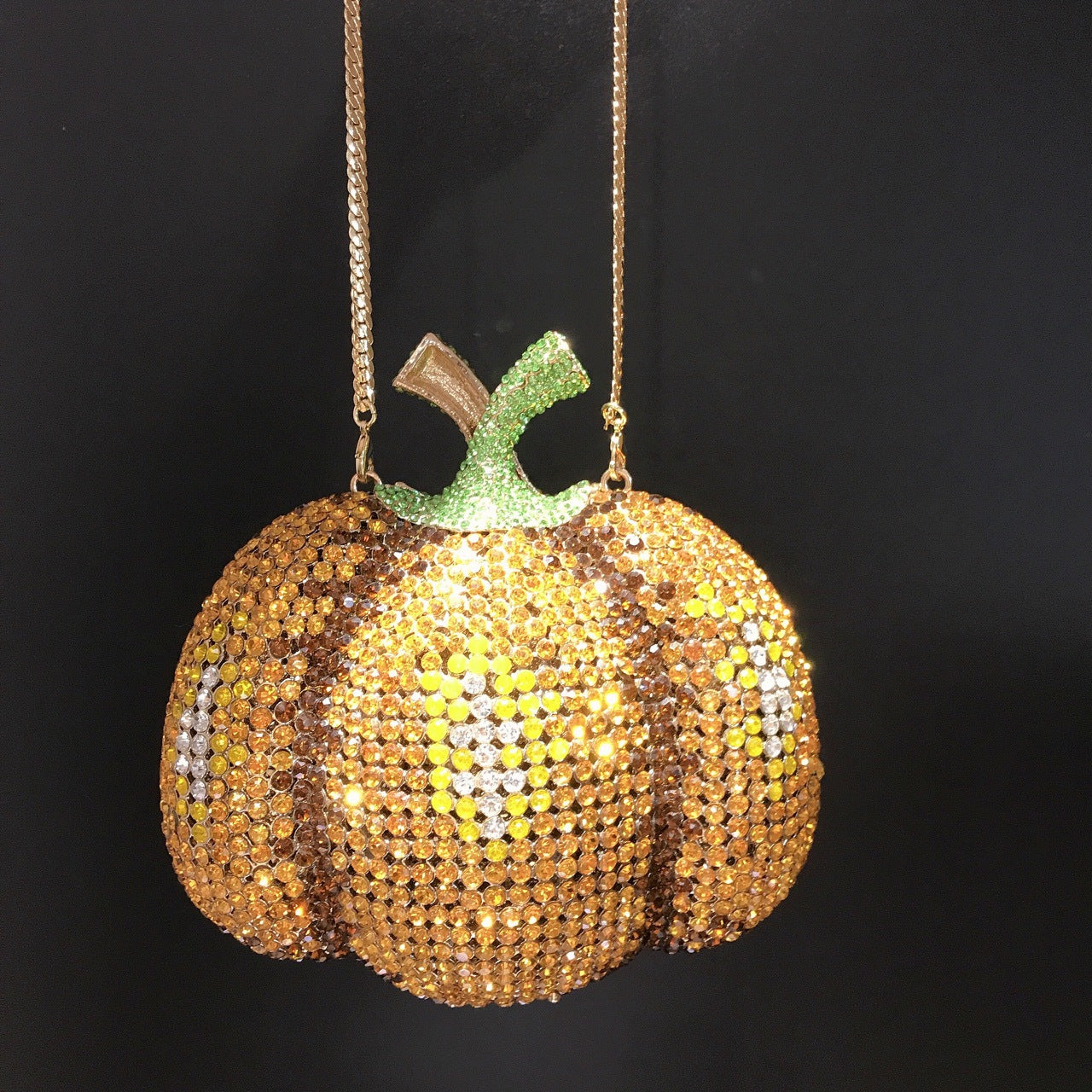 Pumpkin Glamour Women New Diamond Handbag in Pumpkin Design