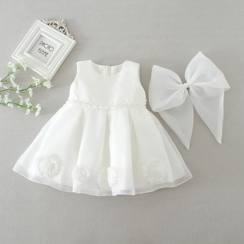 Enchanting Blossoms Princess Dress Tutu Skirt for One Year Old Baby Girls Perfect for Flower Girl Dreams