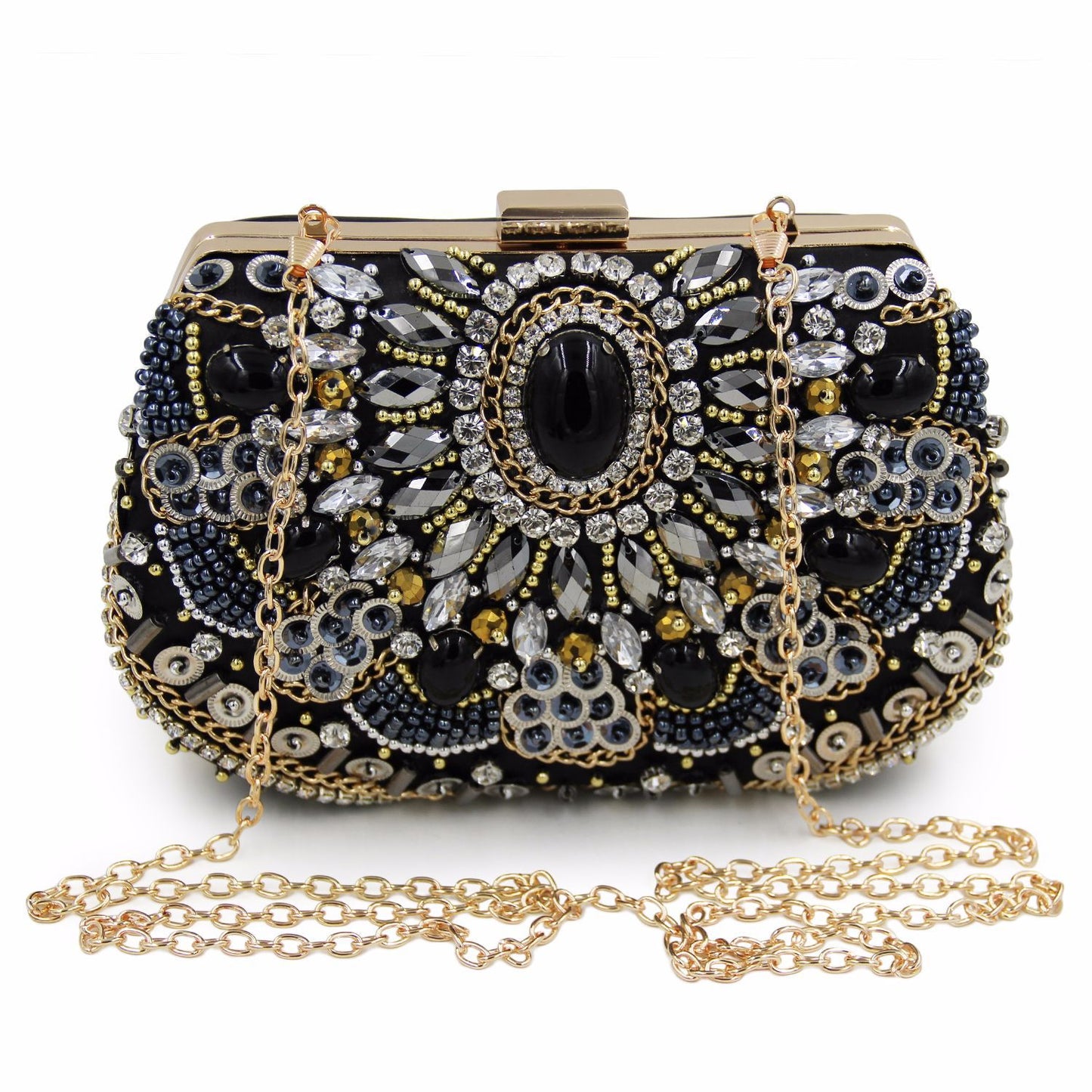 Dazzling Elegance The Beaded and Diamond Encrusted Dinner Lady Banquet Handbag a Testament to Opulence and Style