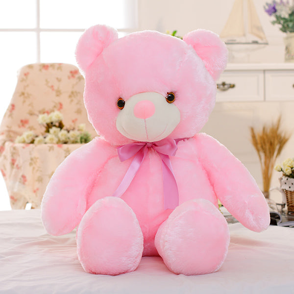 Magical LED Teddy Bear Colorful Glowing Stuffed Animal Pillow A Perfect Christmas Gift for Kids