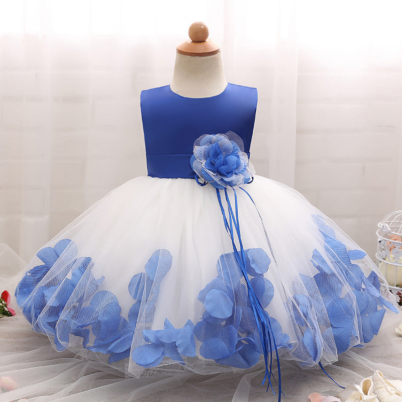 Petal Princess Baby Girl Dress with Full Moon Skirt Perfect for Little Princesses