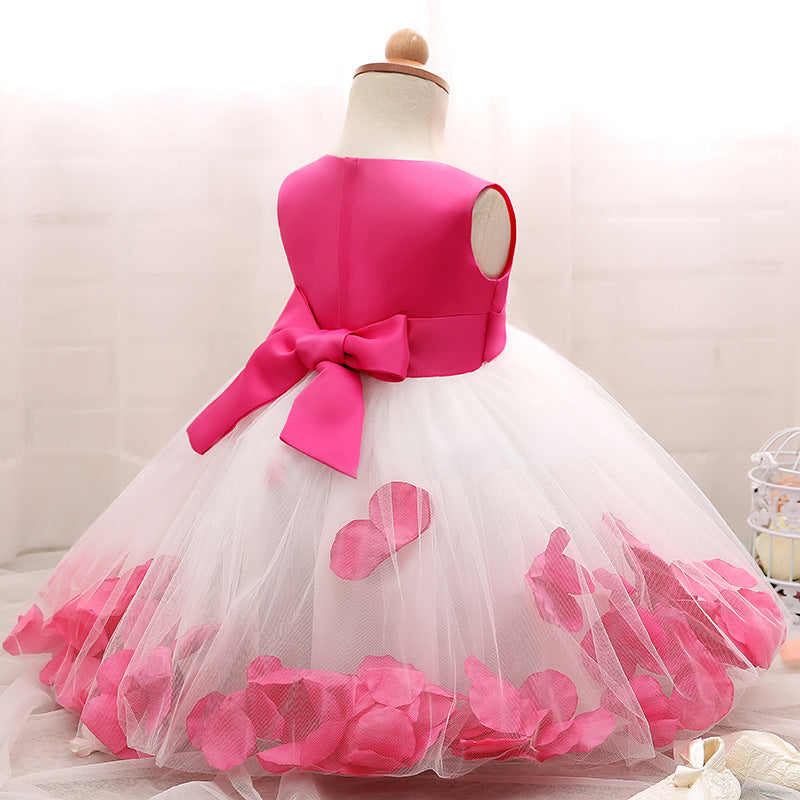 Petal Princess Baby Girl Dress with Full Moon Skirt Perfect for Little Princesses