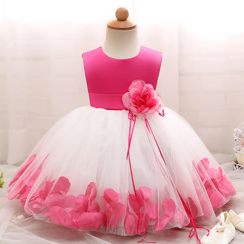 Petal Princess Baby Girl Dress with Full Moon Skirt Perfect for Little Princesses