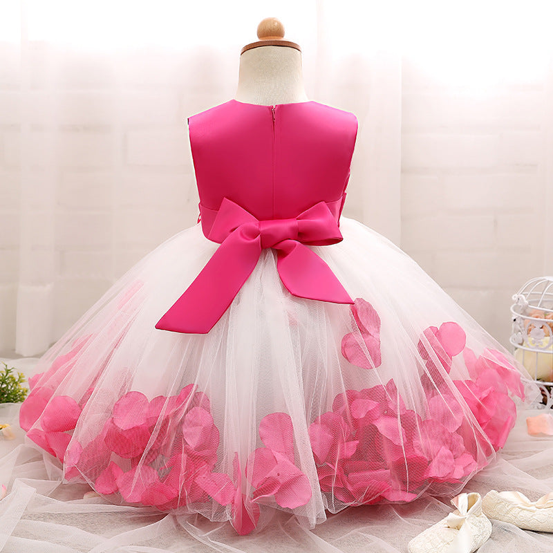 Petal Princess Baby Girl Dress with Full Moon Skirt Perfect for Little Princesses