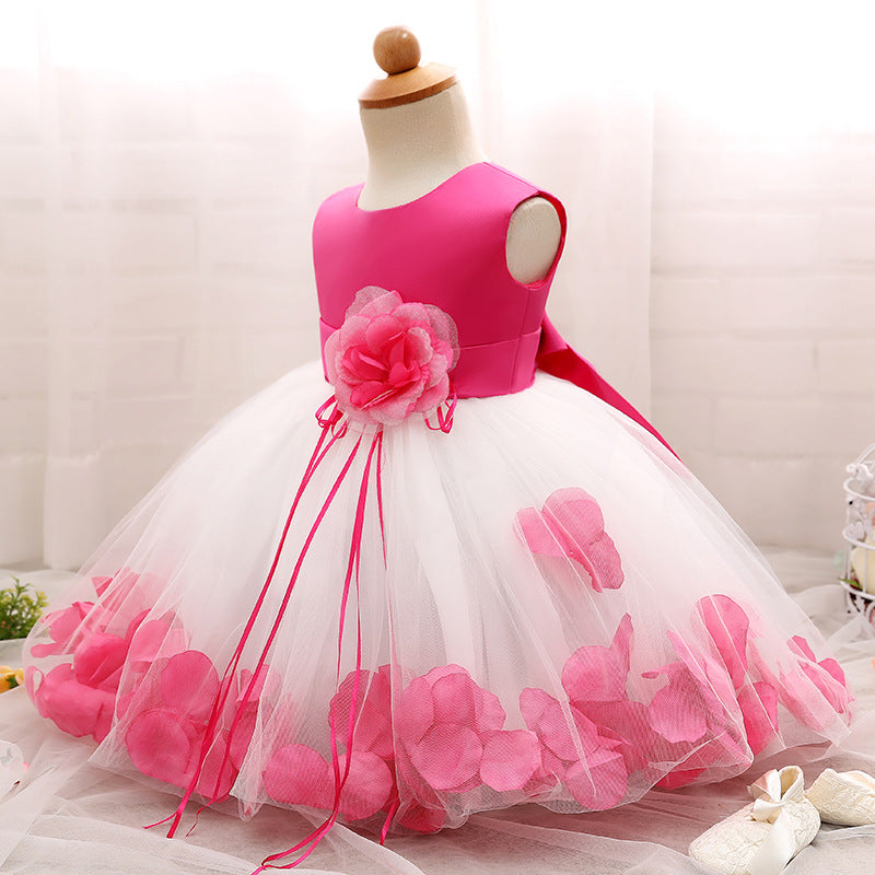 Petal Princess Baby Girl Dress with Full Moon Skirt Perfect for Little Princesses