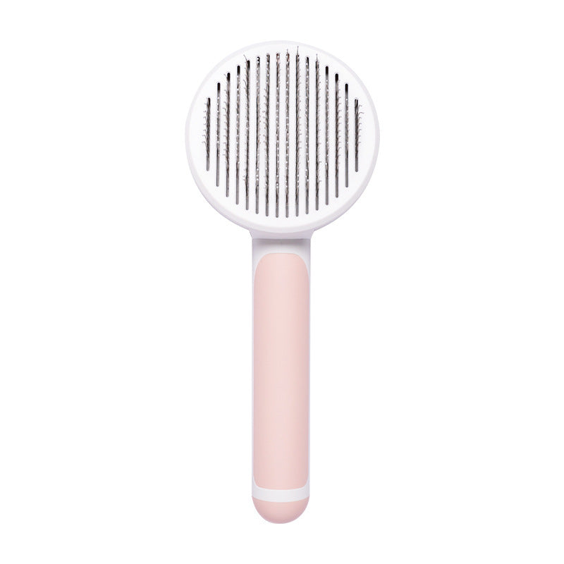 Hot Selling Pet Cat Brush: Self-Cleaning Steel Wire Comb