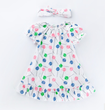 Charming Prints Girls Stylish and Playful Print Dress for Everyday Delight