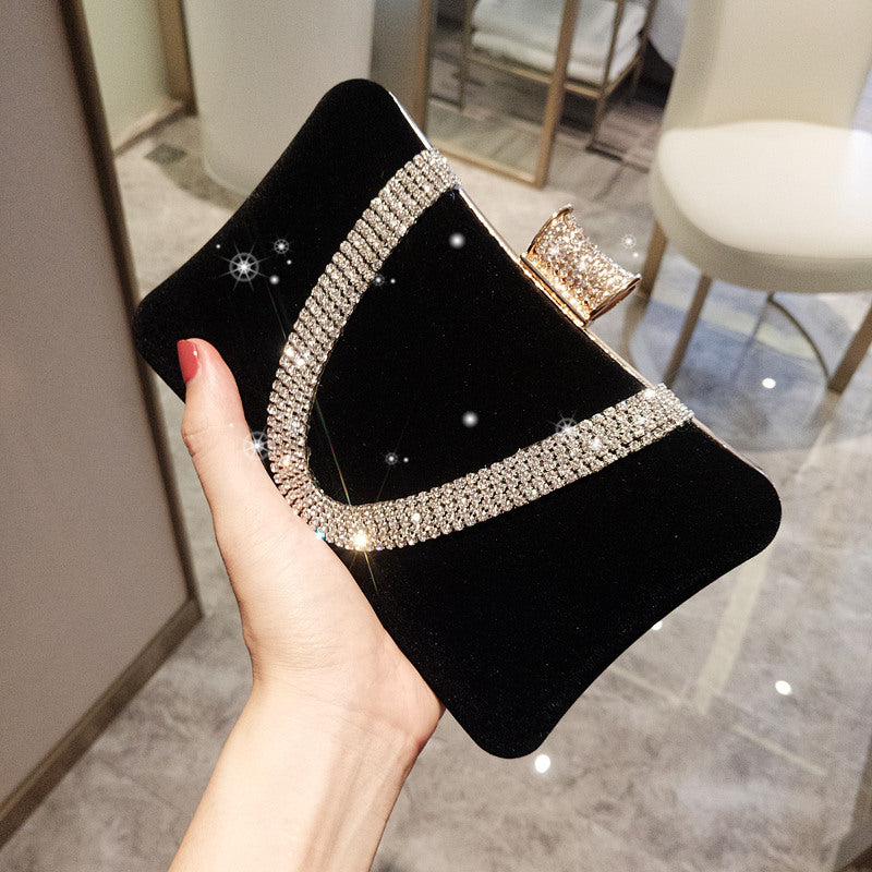 Diagonal Elegance One Shoulder Diamond Handbag for a Stylish Look