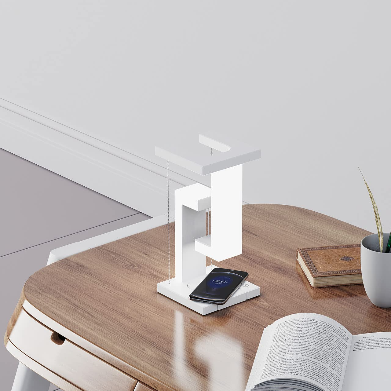 Smartphone Wireless Charging Suspension Table Lamp for Home