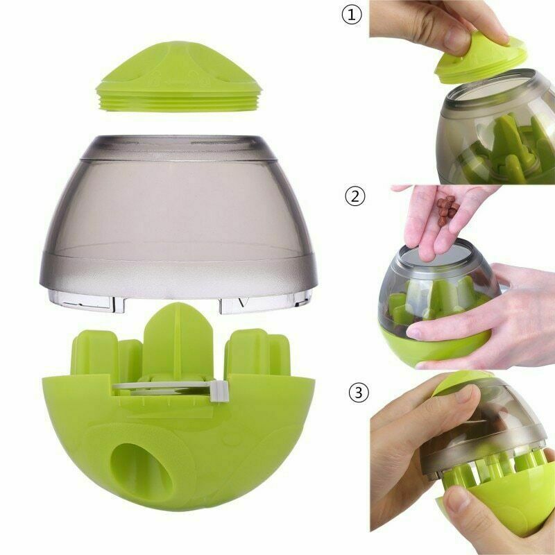 Puppy Feeder Dispenser Bowl Toy Leak Food Interactive Dog Food Balls Tumbler Pet Tumbler Feeder Food Automatic Dispenser Bowl Interactive Balls