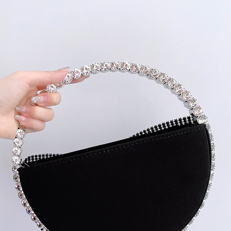 Dazzle and Delight Carry Elegance Everywhere with Our Bowknot Diamond Round Acrylic Handbag