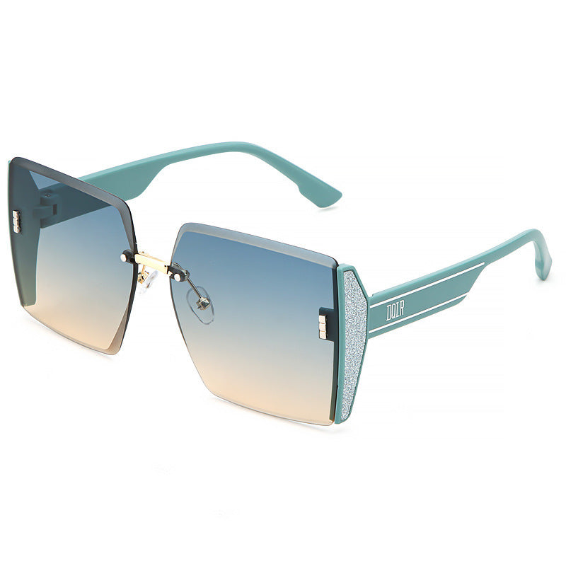 Effortless Elegance Square Rimless Cut Edge Fashion Sunglasses Your Summer Style Essential