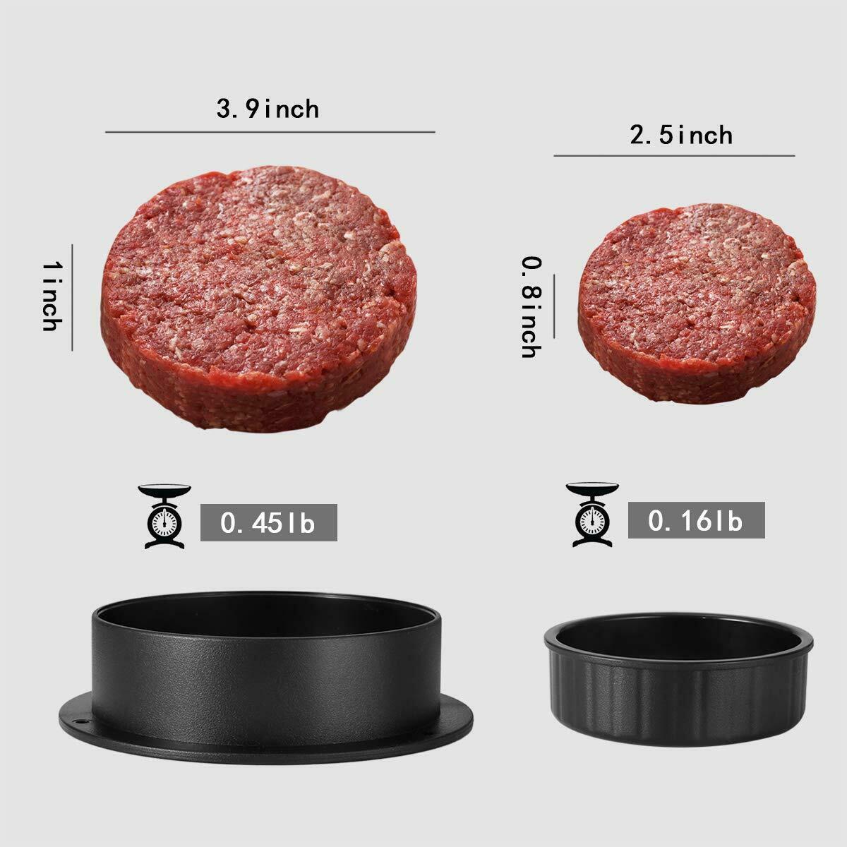 Non Stick Burger Patty Press and Mold Set Perfect for Homemade Burgers