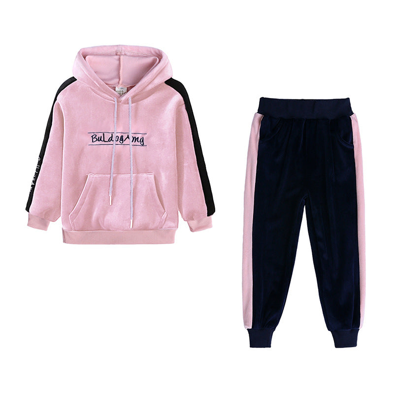 Sporty Chic Fashion Girls Long Sleeve Two Piece Sports Suit for Active Style