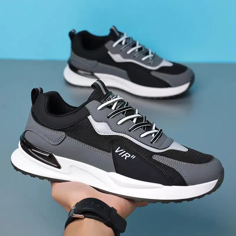 Men Color Block Mesh Sneakers Casual and Breathable for Outdoor Sports