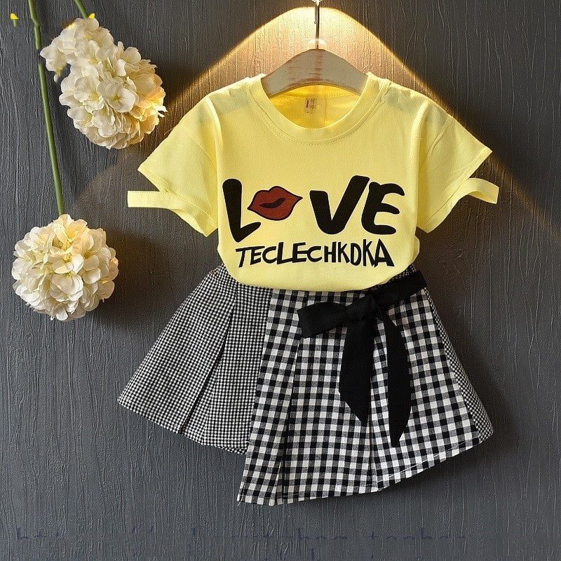 Summer Fun Kids Baby Girls Clothing Sets with T Shirt and Skirt Perfect for Stylish Warm Weather Outfits