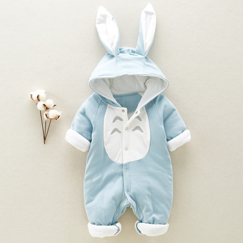 Summit Snuggles Chinchilla Hooded Cotton Padded Baby Romper