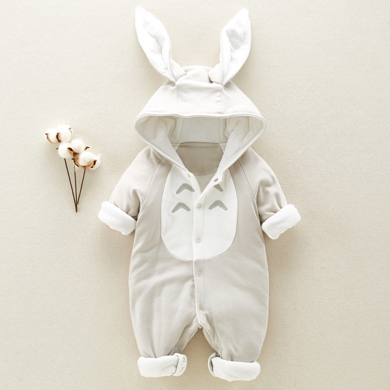 Summit Snuggles Chinchilla Hooded Cotton Padded Baby Romper