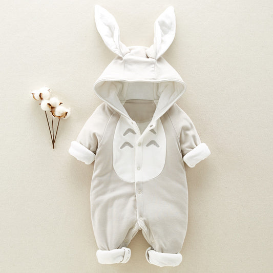 Summit Snuggles Chinchilla Hooded Cotton Padded Baby Romper