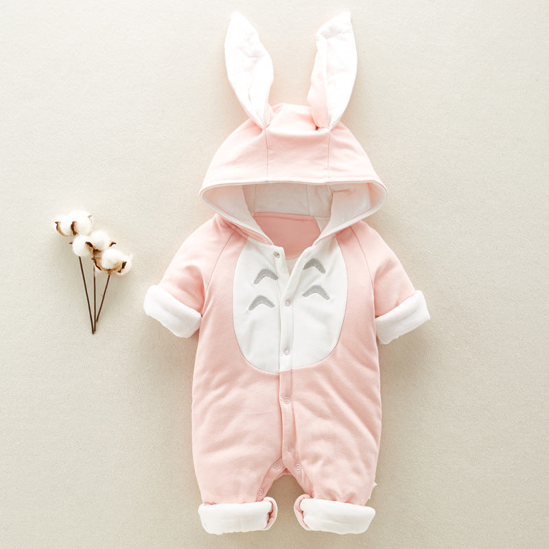 Summit Snuggles Chinchilla Hooded Cotton Padded Baby Romper