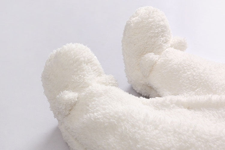 Luxuriously Cozy Lamb Themed Winter Cotton Padded Onesie for Newborns Ensuring Snug Warmth and Gentle Comfort