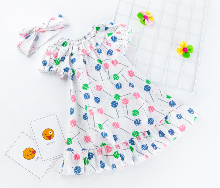 Charming Prints Girls Stylish and Playful Print Dress for Everyday Delight