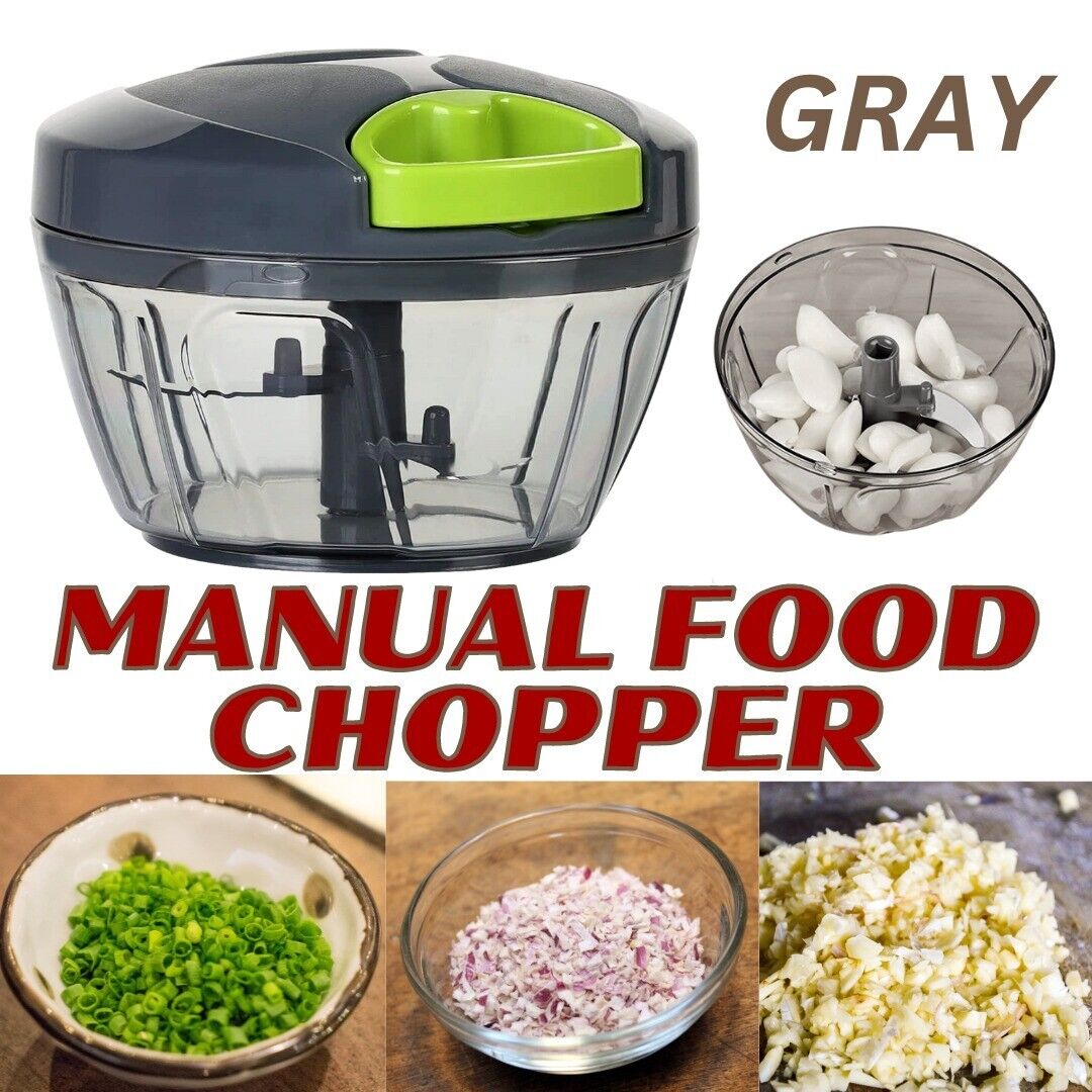 Manual Food Chopper and Vegetable Cutter: Versatile Kitchen Tool for Fruits, Nuts, and More