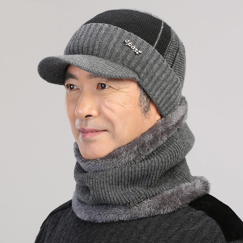 Men's and Children's Winter Hat with Earmuffs and Neck Cover