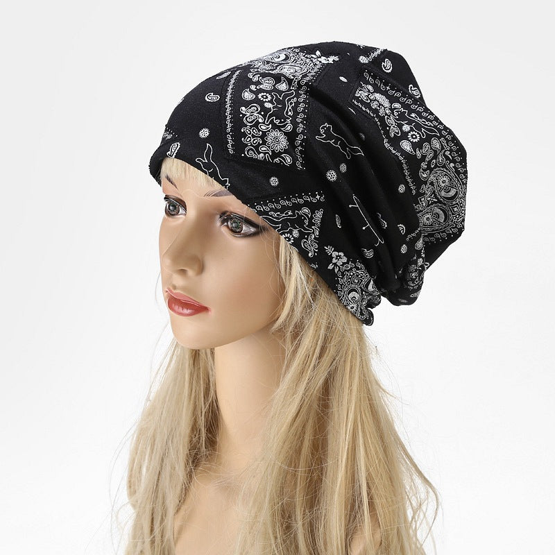 Paisley Pattern Winter Cap: Windproof Pullover Hat for Men and Women