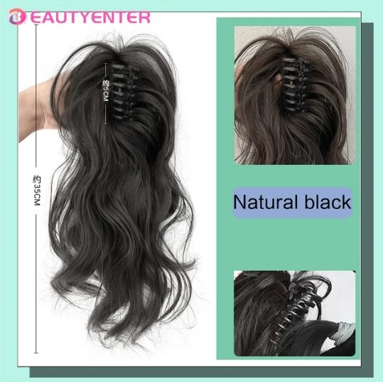 Long Hair Imitation Hair Vigor wig Lightweight Non-falling Half-tied Princess Waterfall Curly Hair High Pony Tail Wig