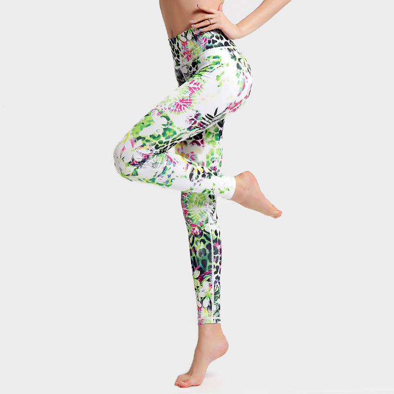 Trendy Tie Dye Fashionable High Waist Leggings for Women Fitness and Yoga