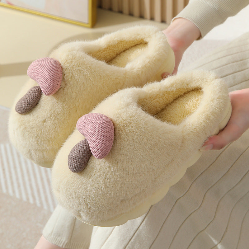 Cozy Thick-Soled Plush Women's Slipper for Autumn/Winter