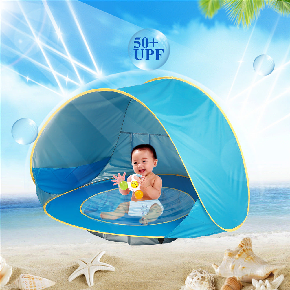 Ultimate Outdoor Fun Baby Beach Tent with Easy Fold Up Design Waterproof Sun Awning and UV Protection for Kids Safe and Enjoyable Camping Adventures