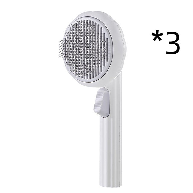 Hot Selling Pet Cat Brush: Self-Cleaning Steel Wire Comb