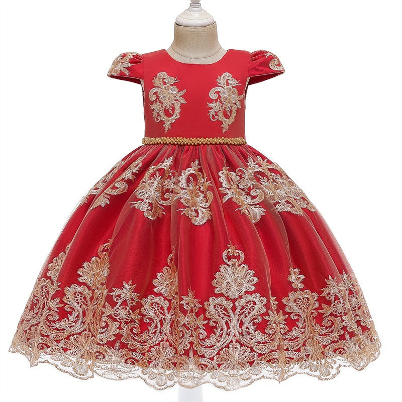 Elevate style of your Child with our Exquisite Children Princess Skirt Pompadour Dress Perfect for Any Special Occasion