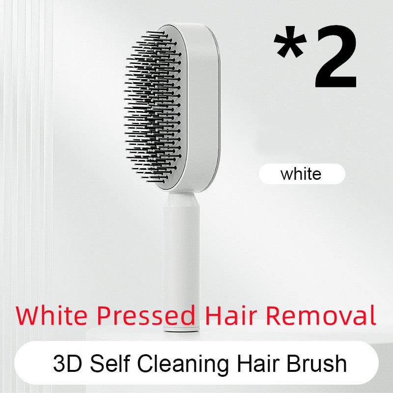 One-key Cleaning Hair Loss Airbag Massage Scalp Comb Anti-Static Hairbrush Self Cleaning Hair Brush For Women