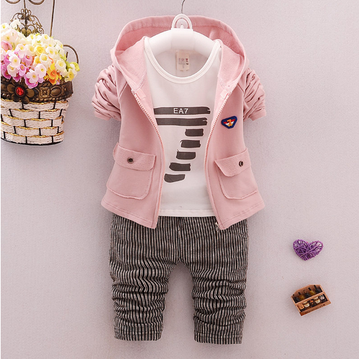 Zip into Style Spring & Autumn Children Zipper Striped Trousers Suit for Boys and Girls