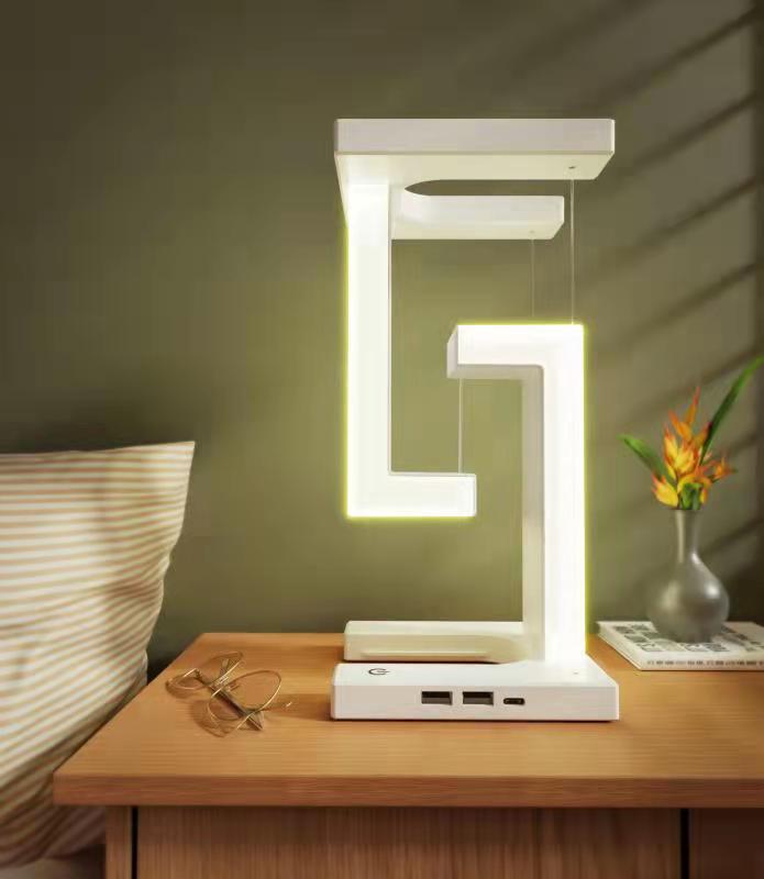 Smartphone Wireless Charging Suspension Table Lamp for Home