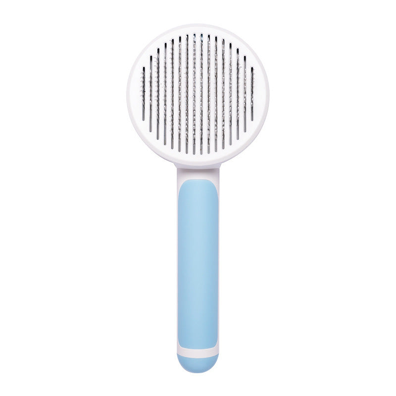 Hot Selling Pet Cat Brush: Self-Cleaning Steel Wire Comb