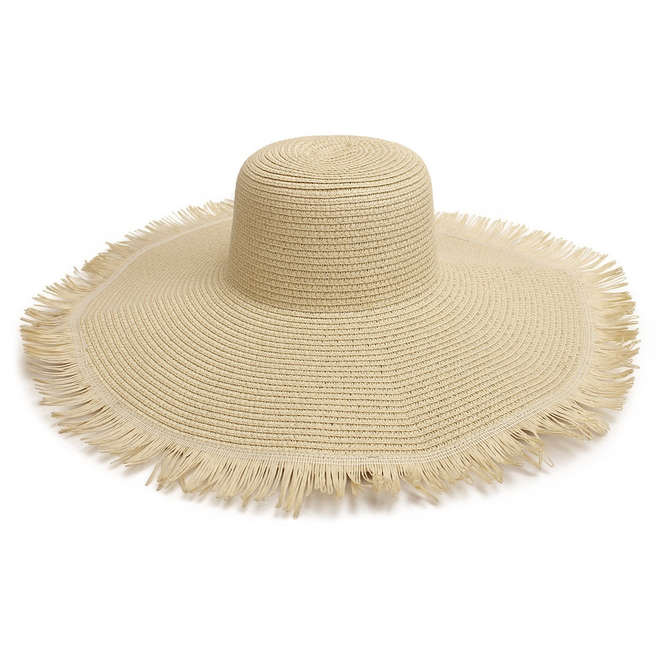 Ultimate Sun Protection Big Brim Beach Sun Hat for Women Crafted with Woven Brim Straw for Stylish Summer Days