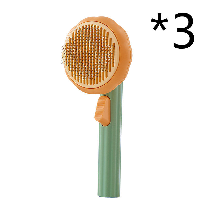 Hot Selling Pet Cat Brush: Self-Cleaning Steel Wire Comb