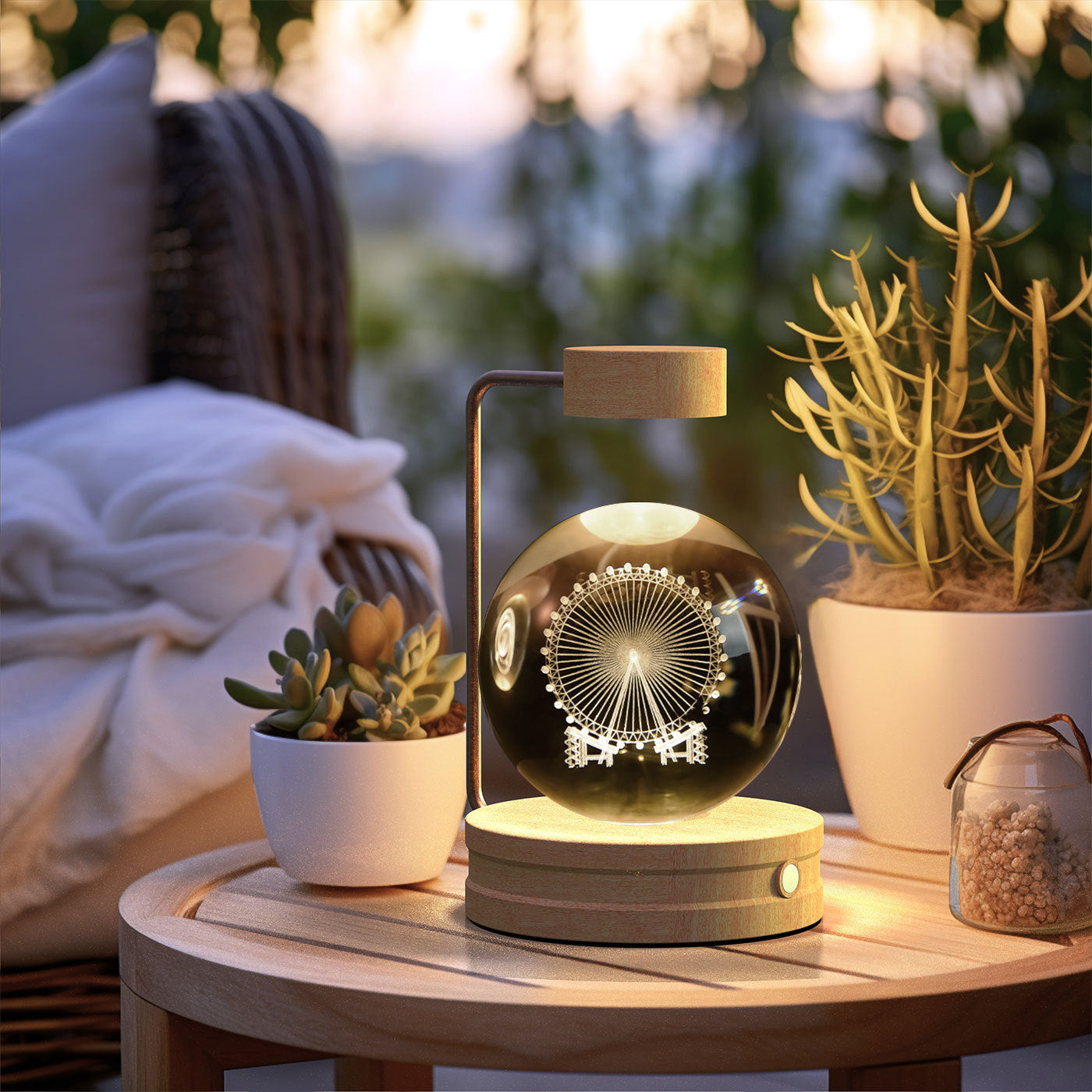 Enchanting Cosmic Dinosaur Crystal Ball Indoor Night Light USB Powered Warm Bedside Lamp Perfect Birthday Gift for a Magical Night