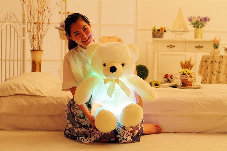 Magical LED Teddy Bear Colorful Glowing Stuffed Animal Pillow A Perfect Christmas Gift for Kids