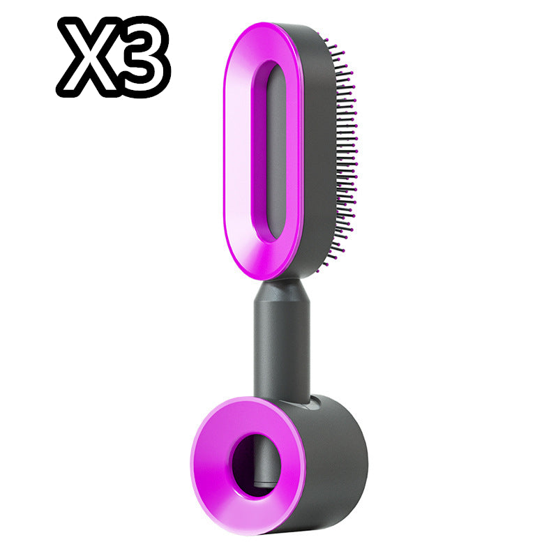 One-key Cleaning Hair Loss Airbag Massage Scalp Comb Anti-Static Hairbrush Self Cleaning Hair Brush For Women