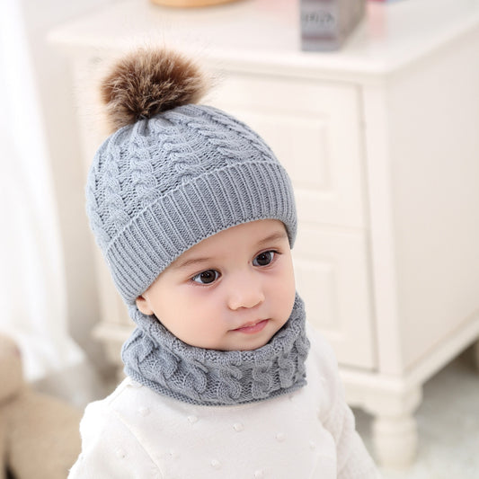 Winter Warmth Baby Woolen Cap for Toddlers Knitted Wool Hat for Boys and Girls