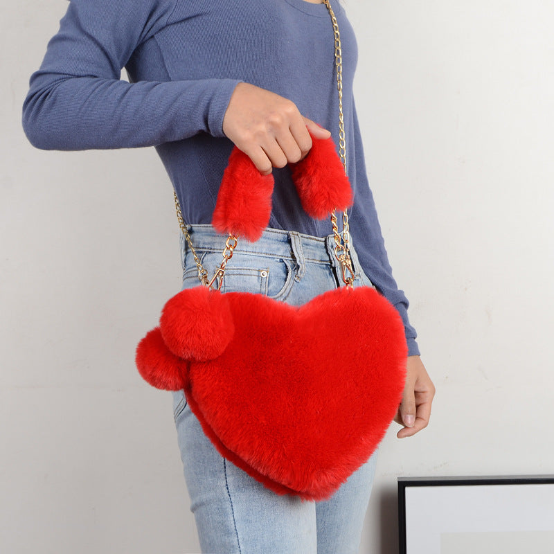 Love in Plush Soft Plush Handbags for Women Valentine Day Party