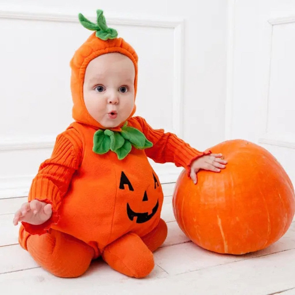 Pumpkin Perfection Baby Cosclothes Halloween Costume Fashionable and Fun Pumpkin Cosplay Jumpsuit for Halloween Festivities