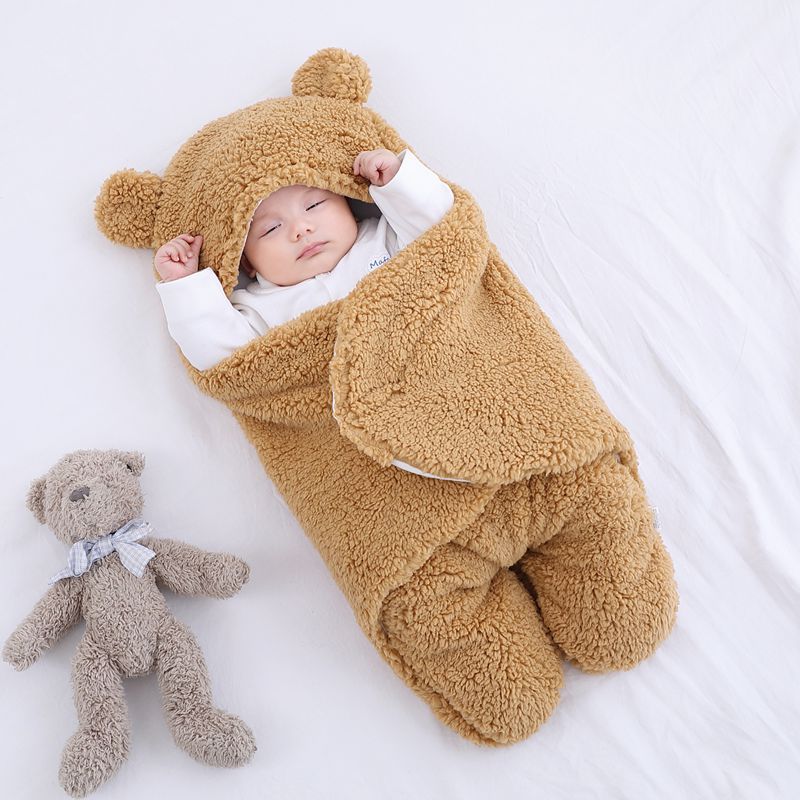 Winter Warmth for Newborns Embrace Cozy Comfort with Our Baby Sleeping Bag Envelope a Perfect Swaddle Blanket for Snug and Safe Slumber