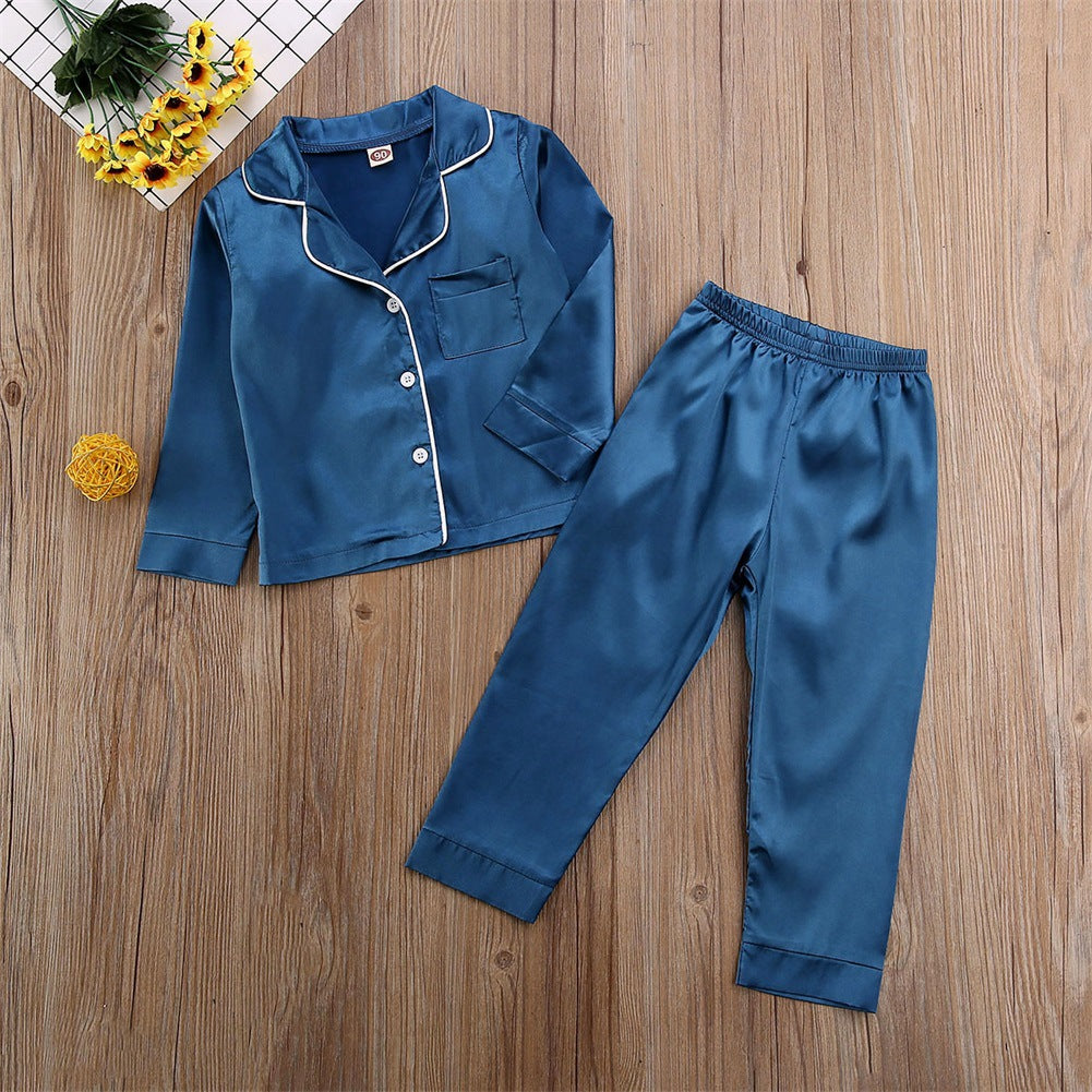 Relaxed Elegance Pure Color Children Bathrobe Casual Fashion Suit for Comfort and Style